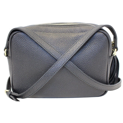 GUCCI Soho Disco Pebbled Leather Small Crossbody Bag Black