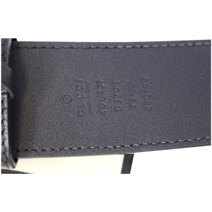 GUCCI Double G Buckle Leather Belt Black Size 37