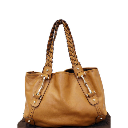 GUCCI Pelham Brown Leather Hobo Bag 336654