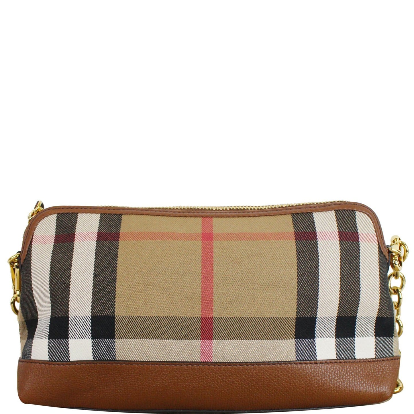 BURBERRY Abingdon Derby House Check Leather Crossbody Bag
