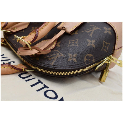LOUIS VUITTON Alma BB Monogram Canvas Satchel Crossbody Bag Brown