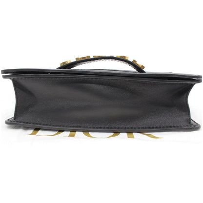 Christian Dior J'Adior Medium Calfskin Leather Flap Shoulder Bag Black