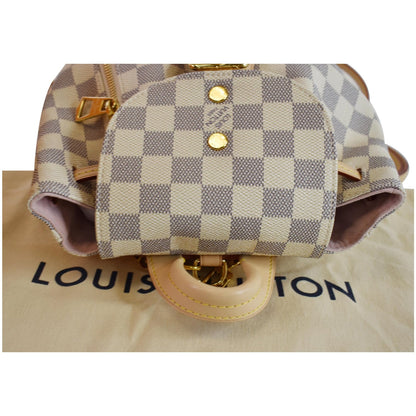 LOUIS VUITTON Sperone BB Damier Azur Backpack Bag White