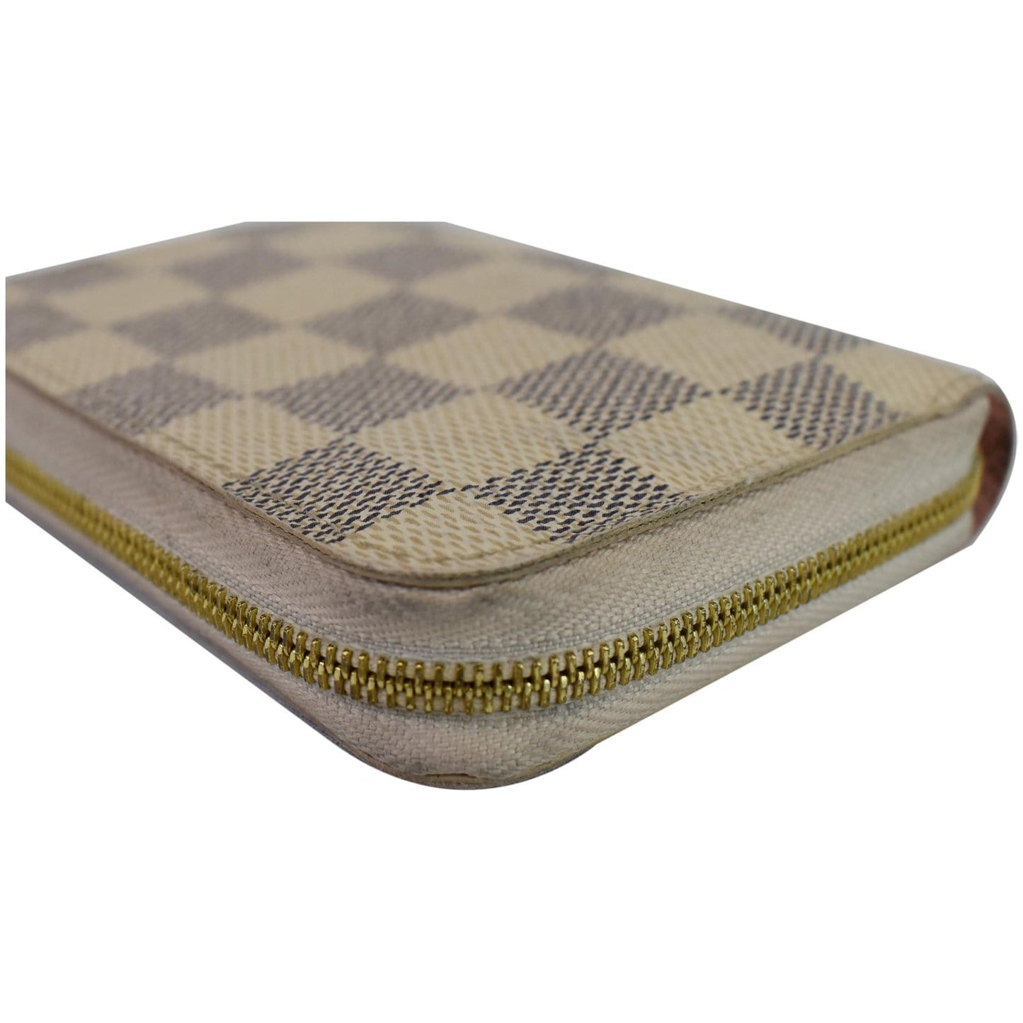 LOUIS VUITTON Birds Zippy Damier Azur Coin Purse White