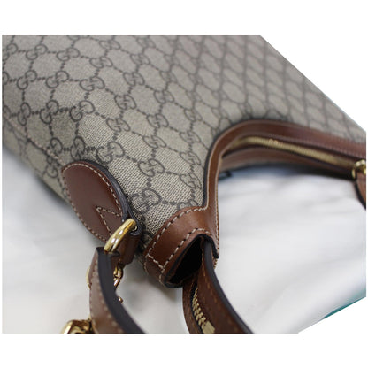 GUCCI Linea A Supreme Coated Canvas Hobo Shoulder Bag Beige 414930 - 15% OFF