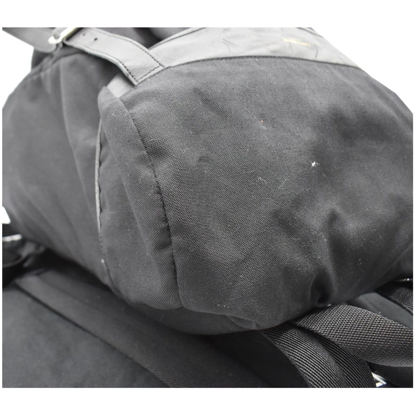 YVES SAINT LAURENT Hunting Rucksack Canvas Backpack Bag Black