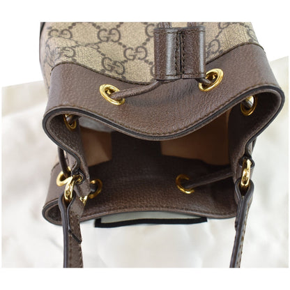 GUCCI Ophidia Mini GG Supreme Bucket Bag Beige/Ebony 550620