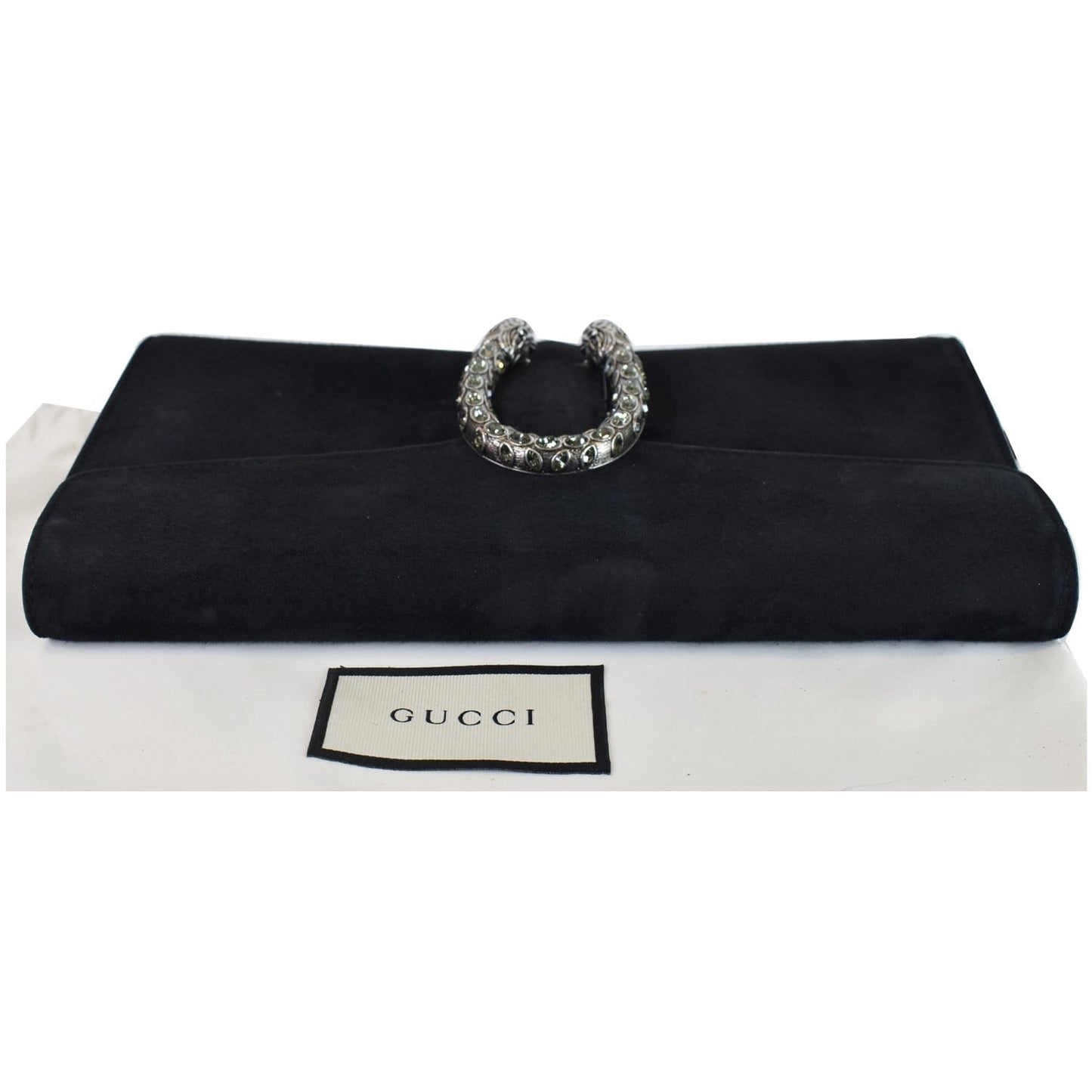 GUCCI Dionysus Small Velvet Clutch Bag Black 425250
