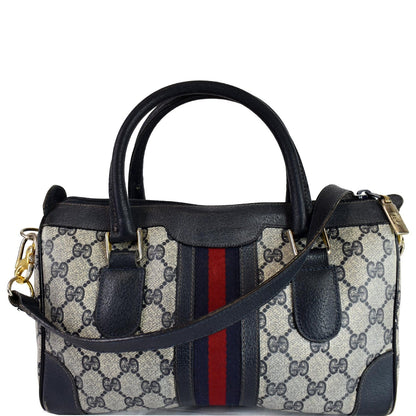 GUCCI Vintage Joy Boston GG Canvas Shoulder Bag Blue