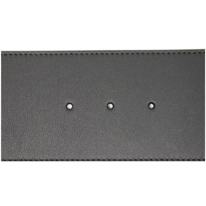 GUCCI Wide Double G Buckle Leather Belt Black Size 90/36 453265