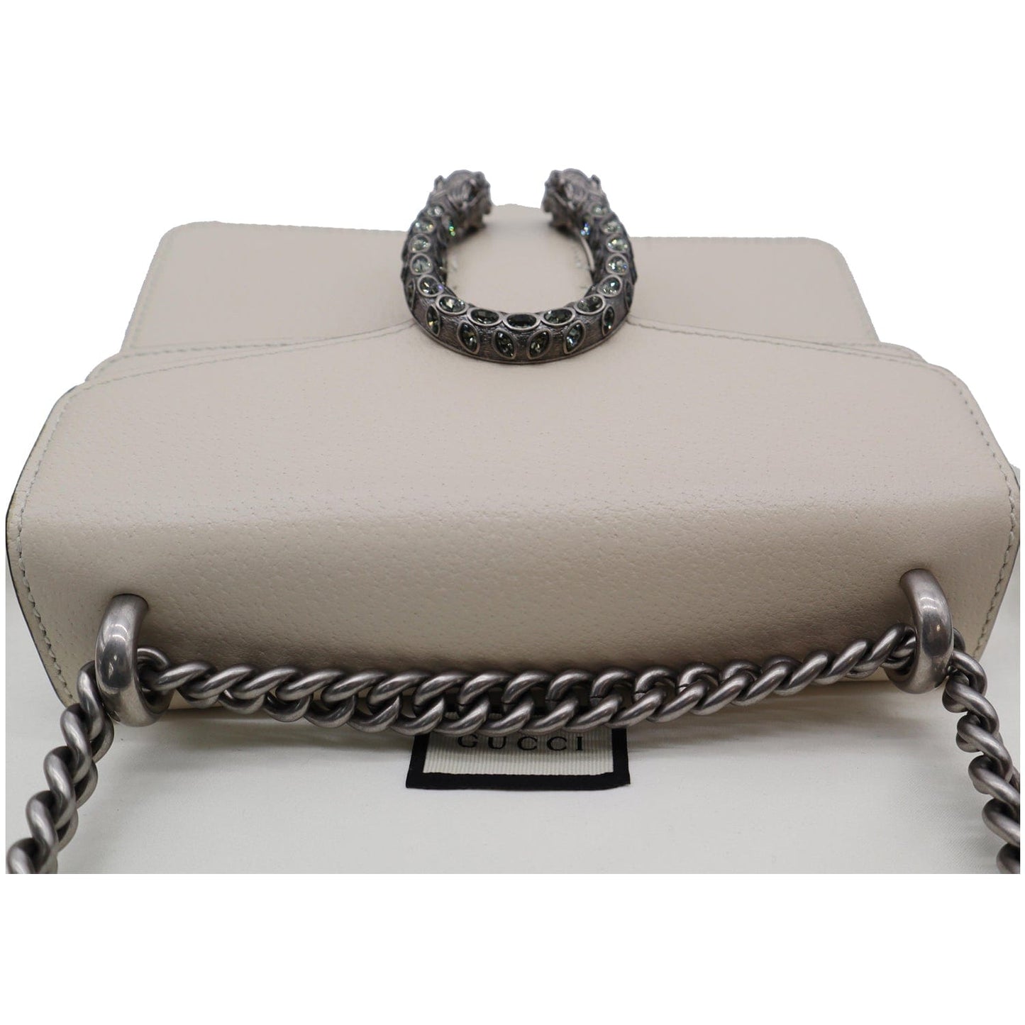 GUCCI Dionysus Mini Leather Crossbody Bag Cream