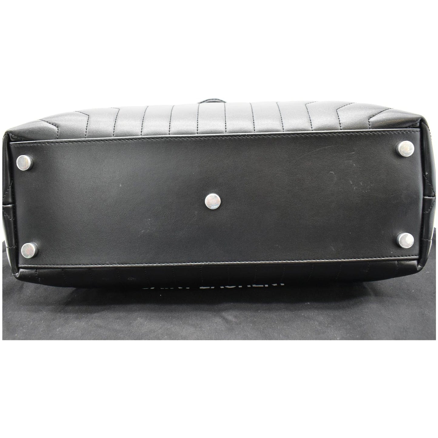 YVES SAINT LAURENT Large Loulou Matelasse Leather Chain Shoulder Bag Black