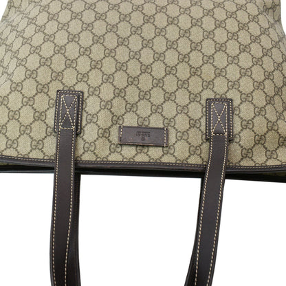 GUCCI GG Supreme Canvas Tote Bag Beige 211137
