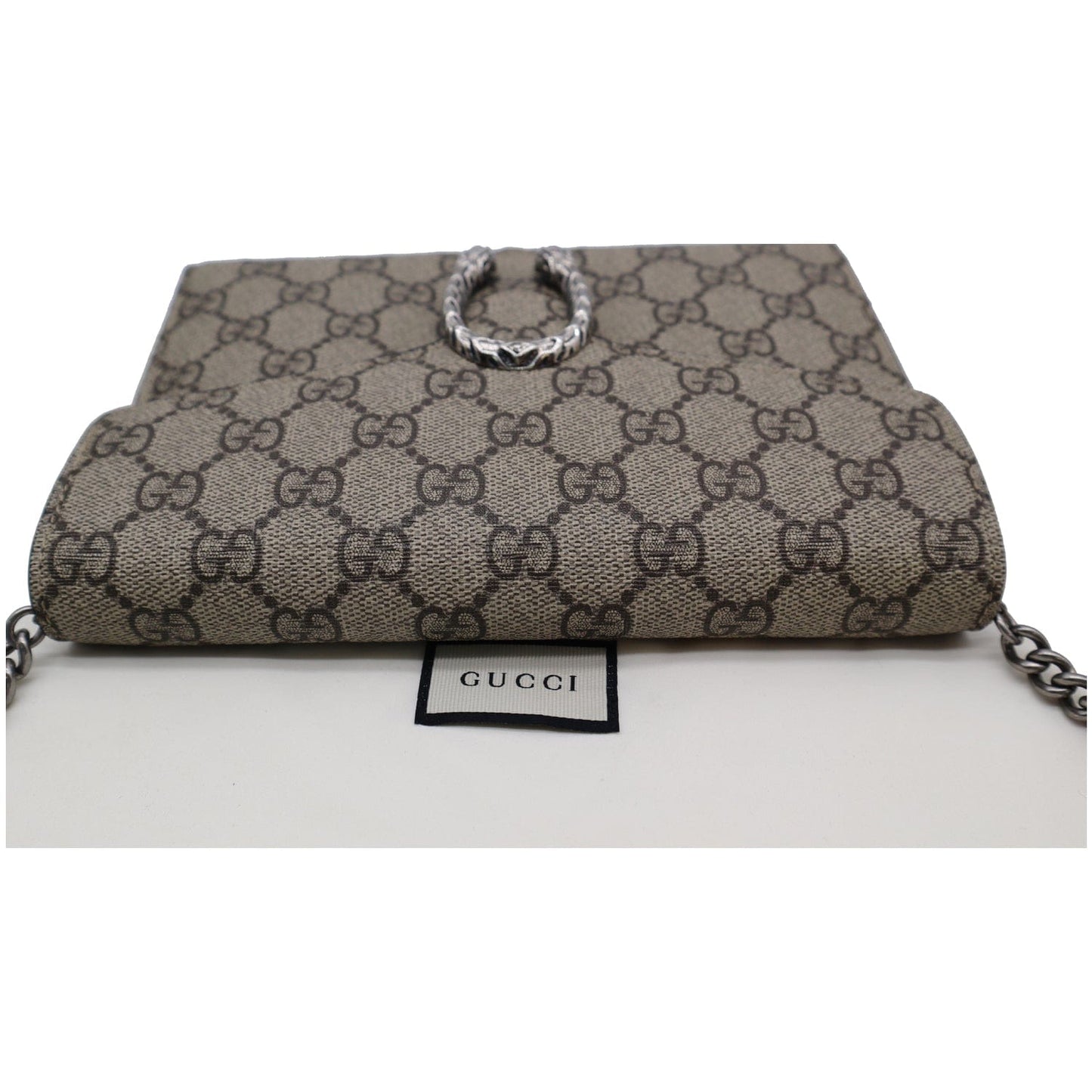 GUCCI Dionysus GG Supreme Crossbody Chain Wallet Beige 401231