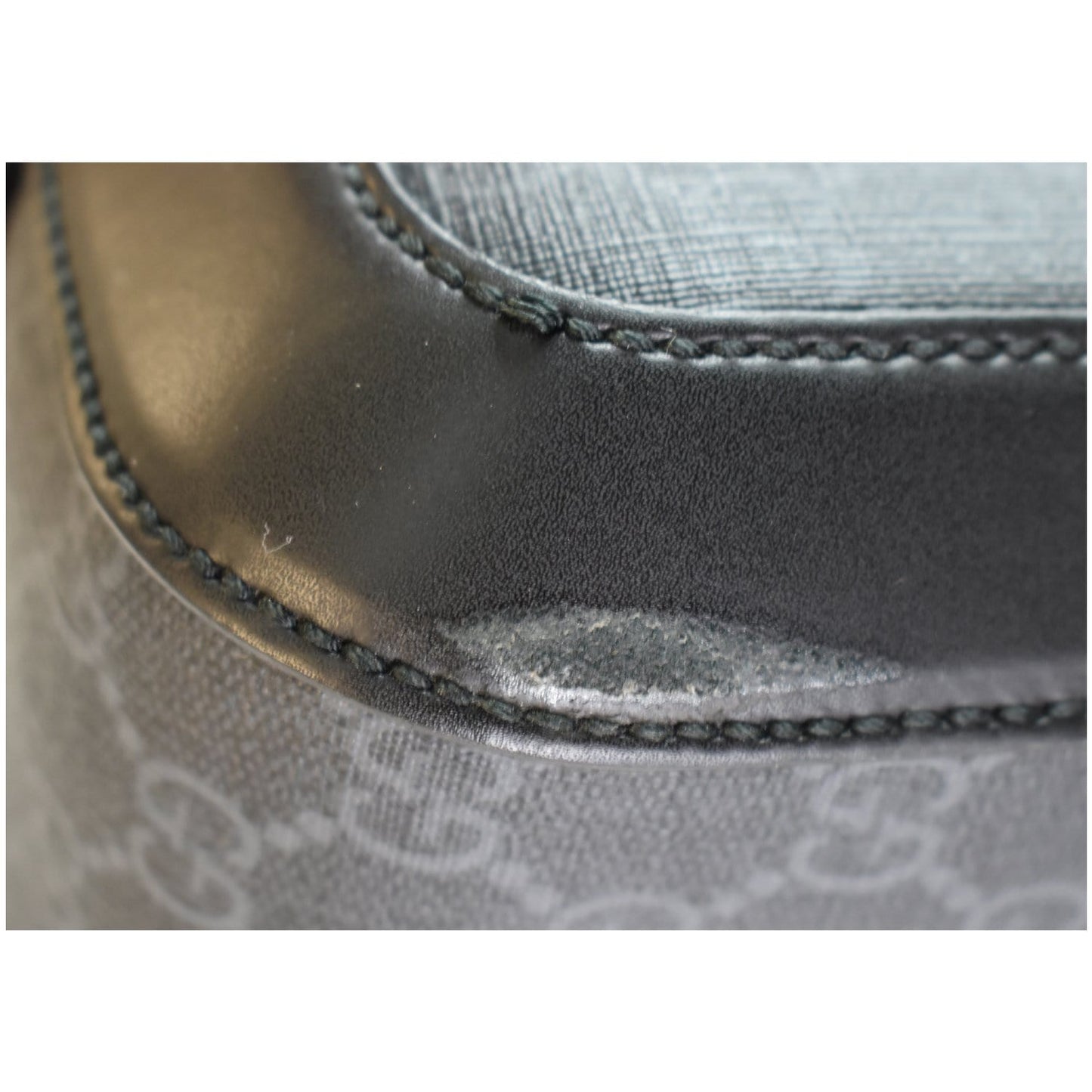 GUCCI Supreme Monogram Large Four Wheel Suitcase Travel Bag Black 474349