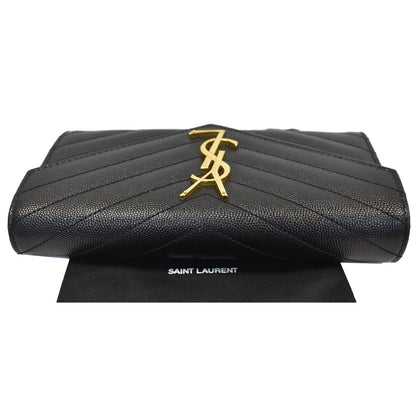 YVES SAINT LAURENT Large Grain De Poudre Wallet Black