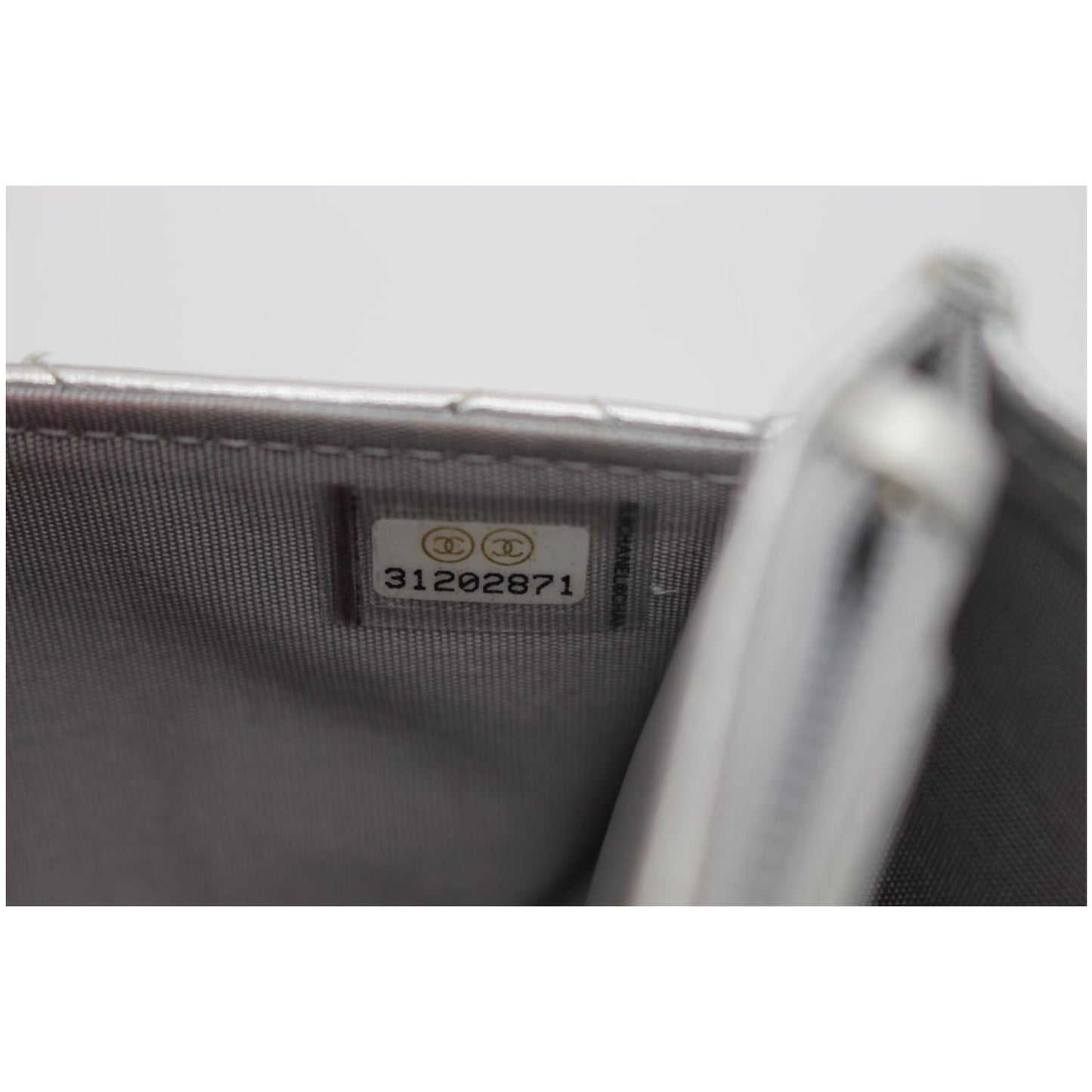 CHANEL Trendy CC Quilted Leather Wallet on Chain Crossbody Bag Silver
