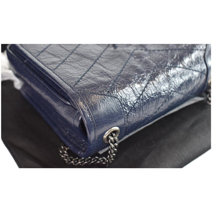 YVES  SAINT LAURENT Niki Chain Wallet Leather Crossbody Bag Blue
