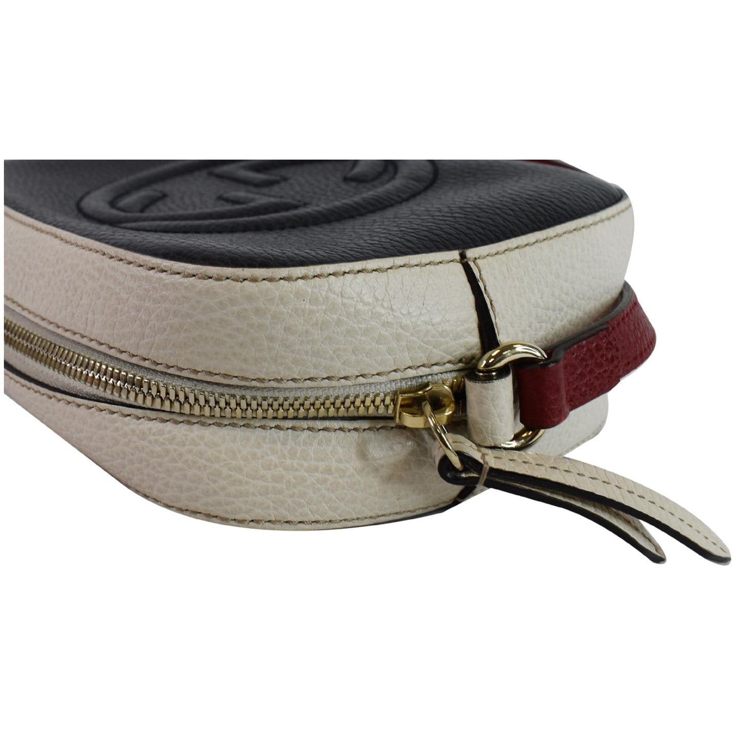 GUCCI Soho Disco Small GG Leather Crossbody Bag Navy 431567