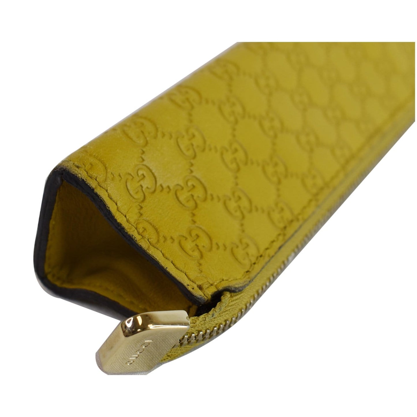 GUCCI Microguccissima Pencil Pouch Yellow 256579
