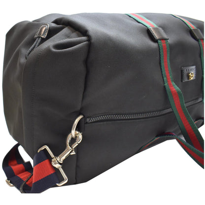 GUCCI Techno Canvas Duffle Travel Bag Black 450983