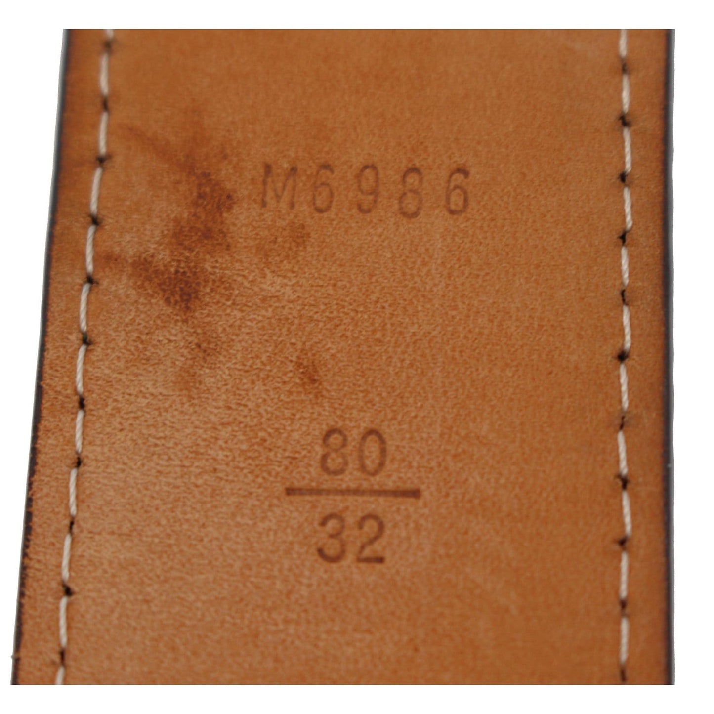LOUIS VUITTON LV Cut Monogram Canvas Belt Brown Size 80.32