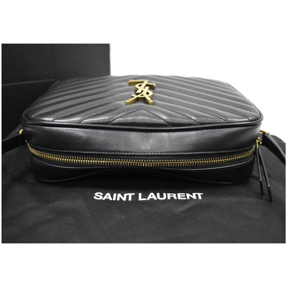 YVES SAINT LAURENT Lou Leather Camera Crossbody Bag Black