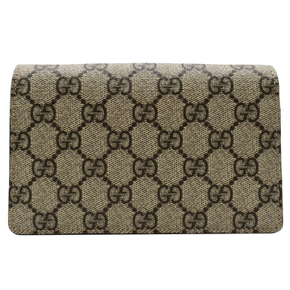 GUCCI Dionysus Super Mini GG Supreme Canvas Crossbody Bag Taupe 476432