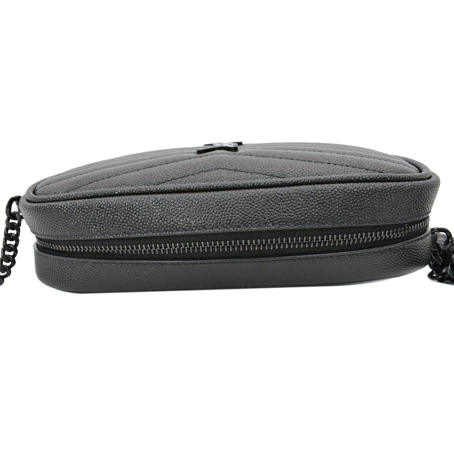 YVES SAINT LAURENT Mini Lou Leather Camera Crossbody Bag Black