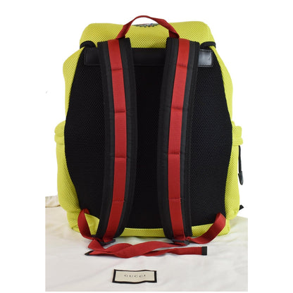 GUCCI Techpack Hollywood Embroidery Mesh Fabric Backpack Bag Lime 429037