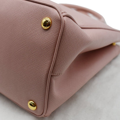 PRADA Galleria Large Double Zip Saffiano Leather Tote Bag Petal Pink - Hot Deals