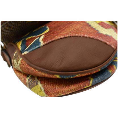 CHRISTIAN DIOR Impression Kilim Tapestry Canvas Saddle Bag Brown