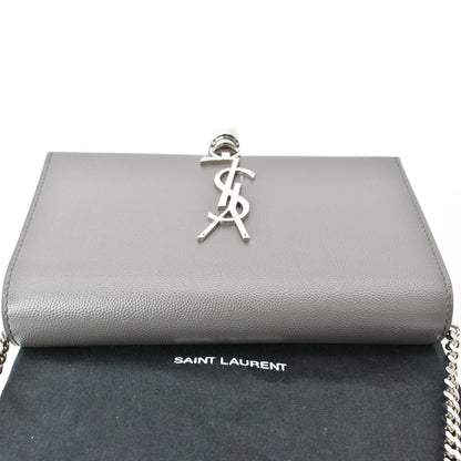 YVES SAINT LAURENT Small Kate Tassel Leather Shoulder Bag Grey - Hot Deals