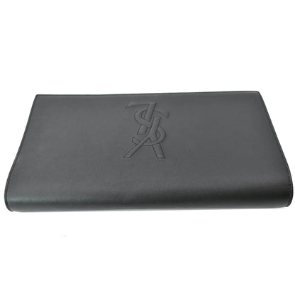 YVES SAINT LAURENT Leather Clutch Wallet Black