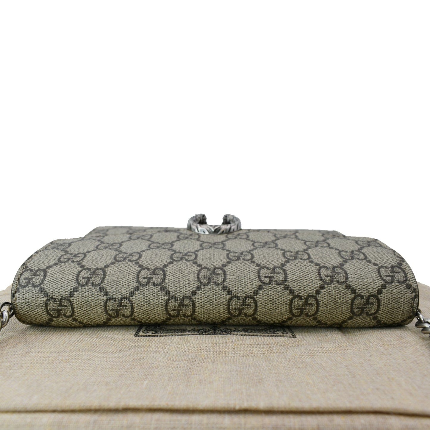 GUCCI Dionysus GG Supreme Crossbody Chain Wallet Beige 401231