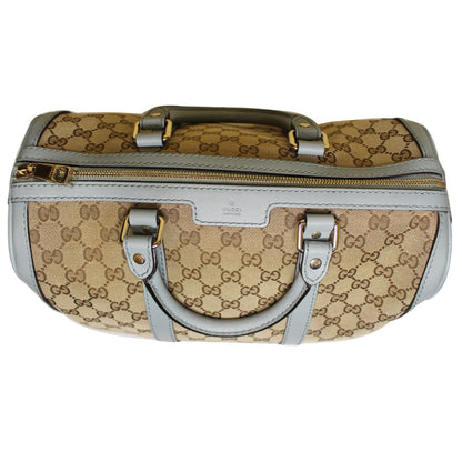 GUCCI Vintage Web Original GG Boston Bag Beige 247205