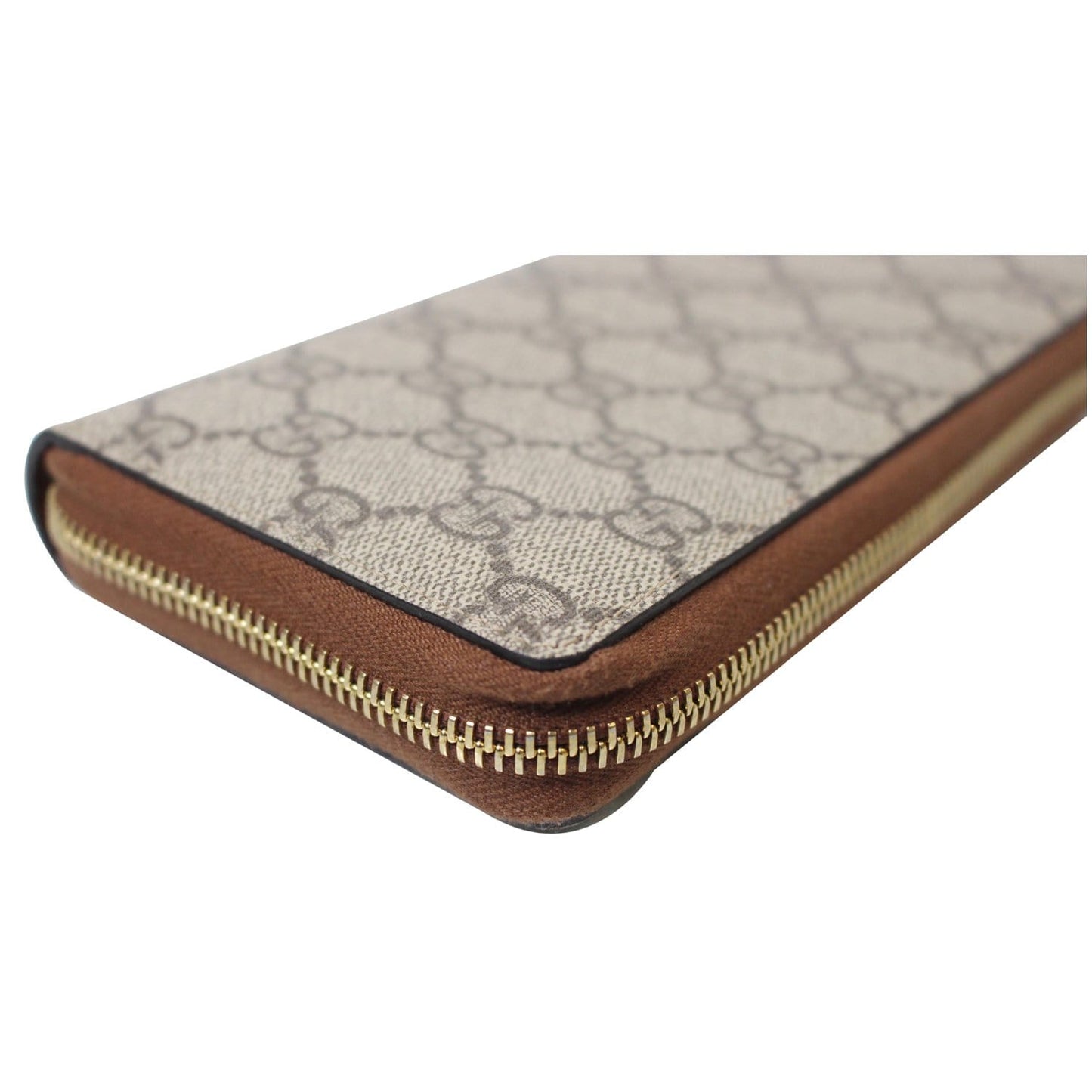 GUCCI GG Supreme Zip Around Wallet Beige 410102