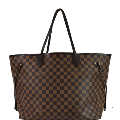 LOUIS VUITTON Neverfull GM Damier Ebene Shoulder Bag Brown