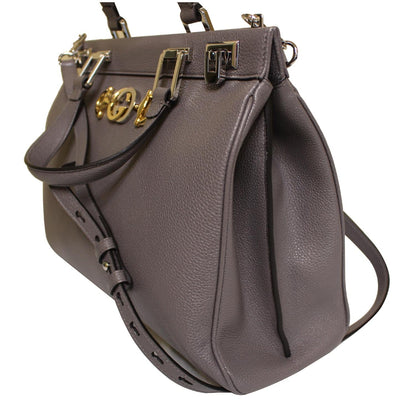 Gucci Zumi Medium Grainy Leather Top Handle Bag Dusty Grey 564714