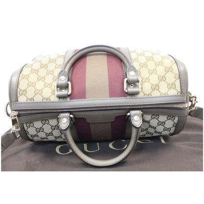GUCCI Vintage Web Original GG Boston Bag Beige 247205
