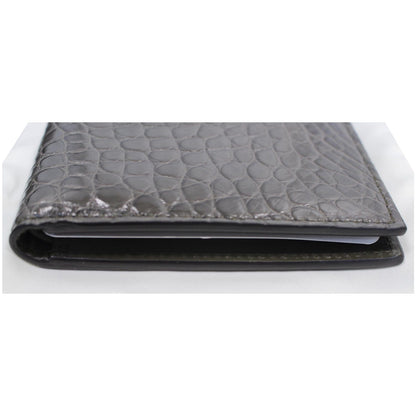 GUCCI Bi-Fold Crocodile Leather Wallet Black 365482 - 25% OFF