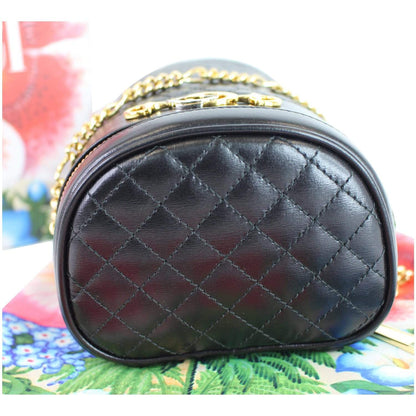 GUCCI Trapuntta Calfskin Leather Belt Crossbody Bag Black 572298 - Final Sale