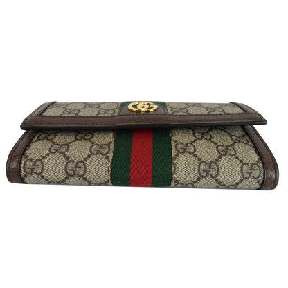 Gucci Ophidia GG Continental Supreme Canvas Wallet Beige 523153