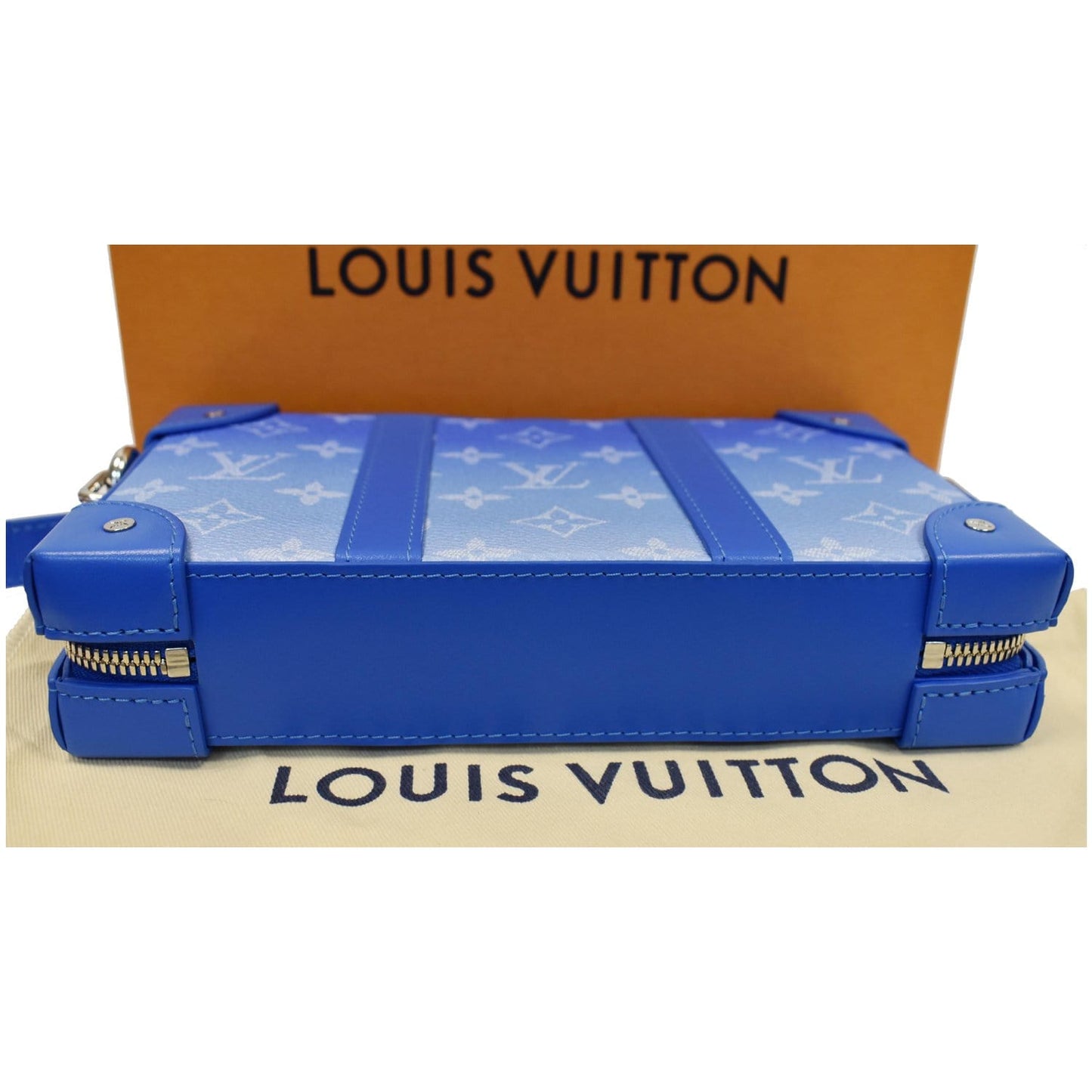 LOUIS VUITTON Soft Trunk Monogram Clouds Crossbody Bag Blue
