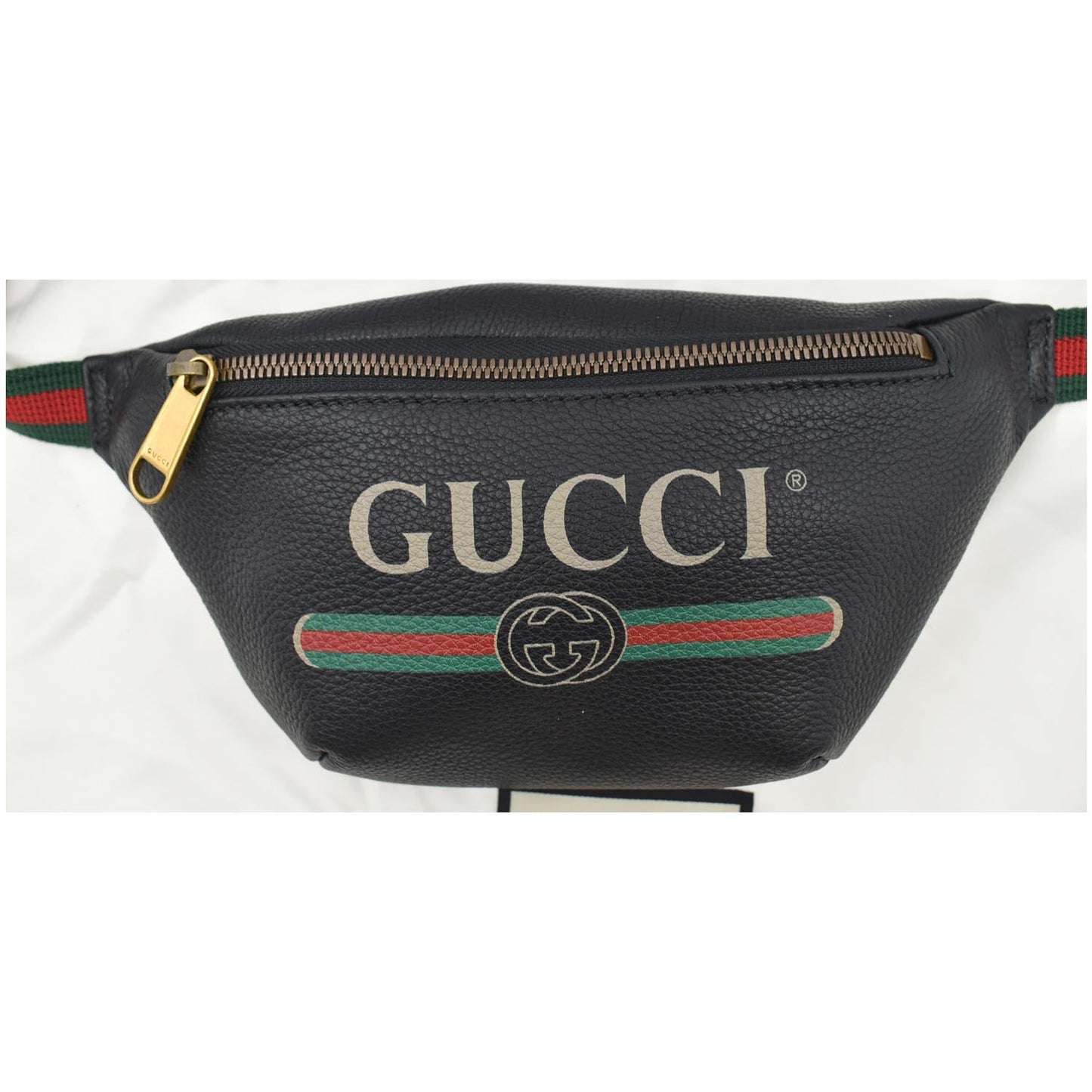 GUCCI Print Small Leather Belt Small Waist Bum Bag Black 527792 - 10% OFF