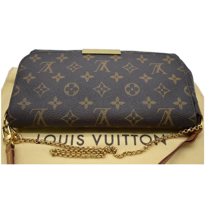 LOUIS VUITTON Favorite MM Monogram Canvas Crossbody Bag Brown