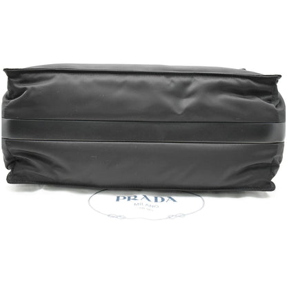 PRADA Large Padded Re-Nylon Shoulder Bag Black