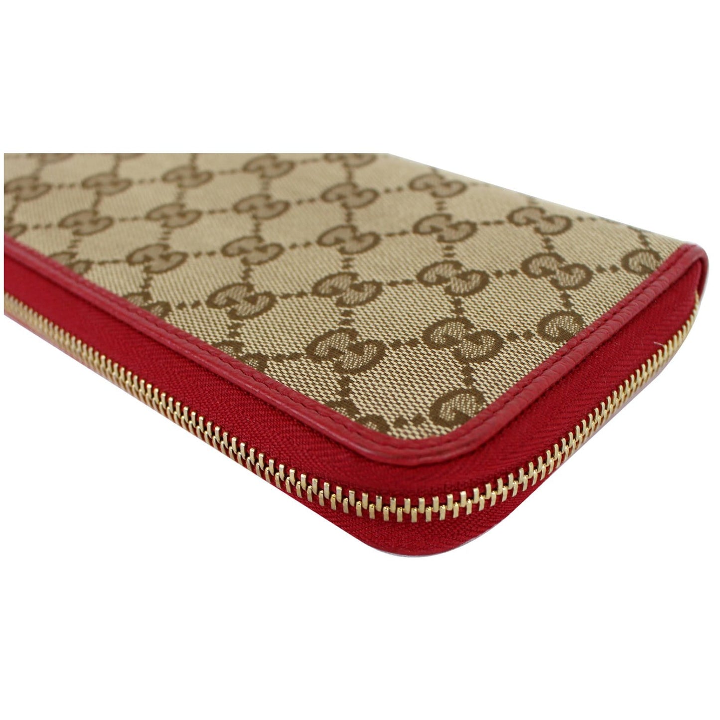 GUCCI GG Monogram Canvas Zippy Wallet Beige 363423