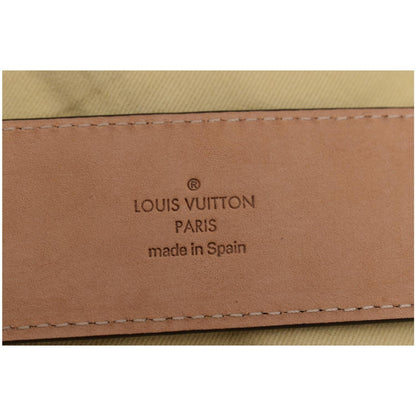 LOUIS VUITTON LV Initiales Monogram Canvas Buckle Belt Brown