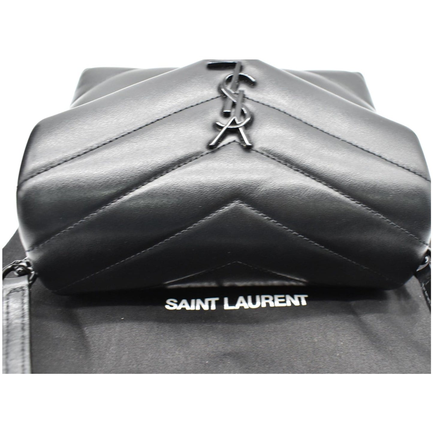 YVES SAINT LAURENT Loulou Toy Matelasse Leather Crossbody Bag Black